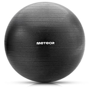 Meteor vingrošanas bumba 55 cm ar pumpi, antiburst, melna